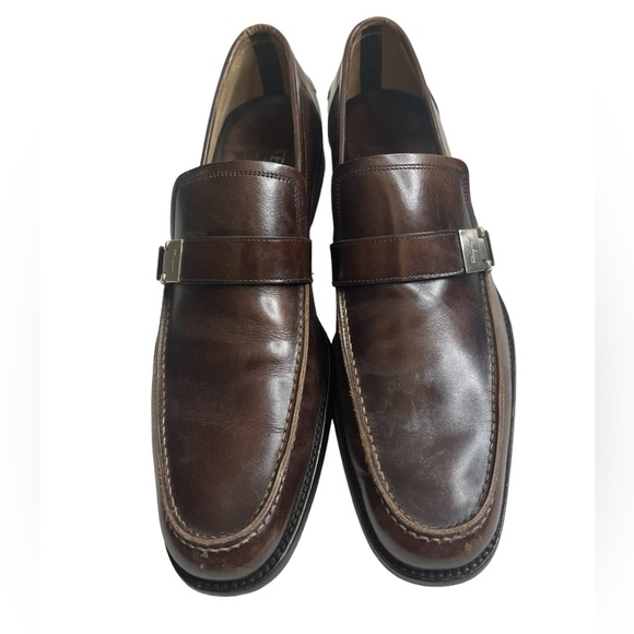 Rare Salvatore Ferragamo Florence Brown Leather Loafers - Italy size 9 - Picture 13 of 15